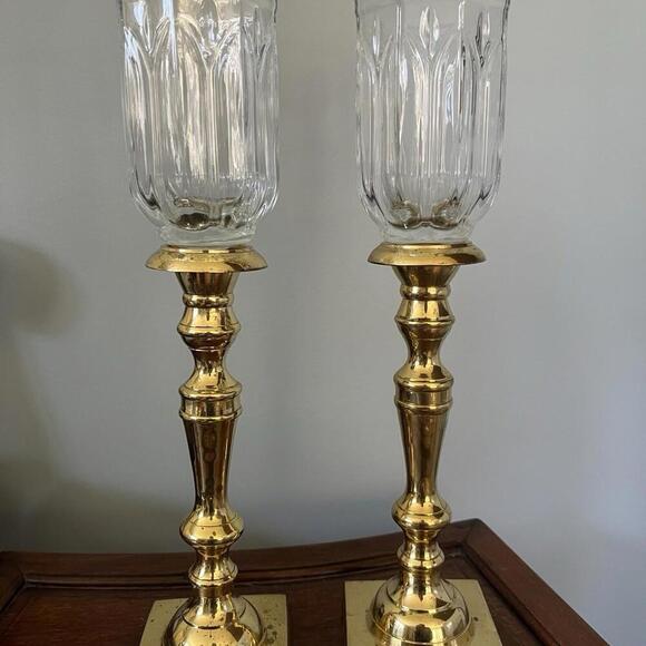 Homco Astoria Set Of 2 Large Glass Sconce Votive Candle Holder Large Victorian - Picture 6 of 9